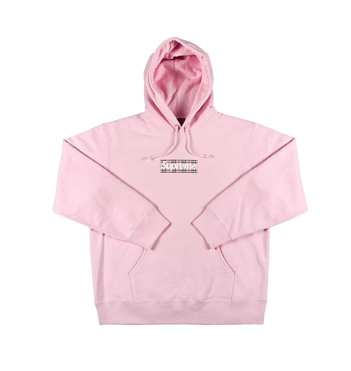 Supreme Burberry Box Logo Hooded Sweatshirt Pink シュプリーム