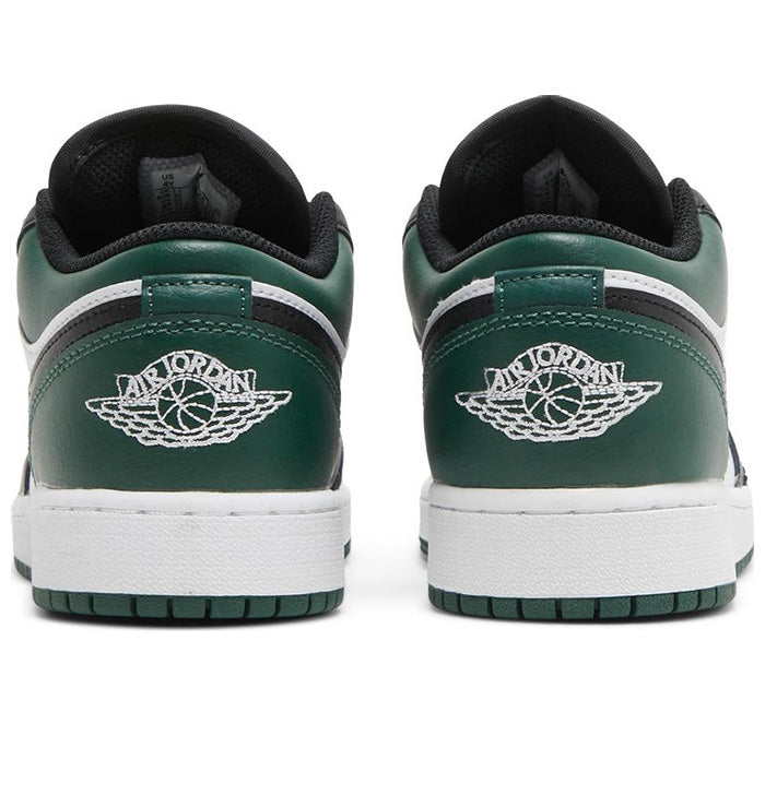Green and Black Jordan 1 Low Toe (GS)