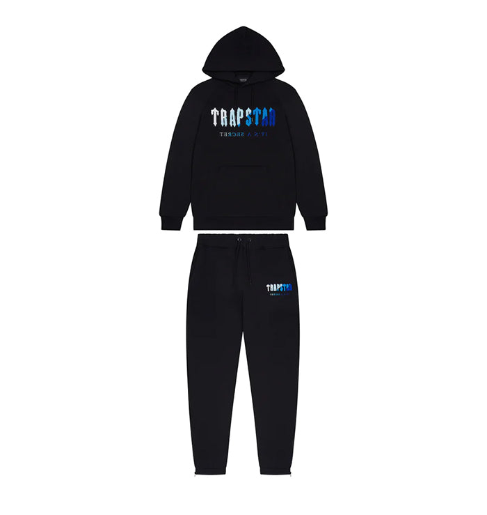 Trapstar Chenille Decoded Hooded Tracksuit - Black Ice Flavours 2.0 Edition