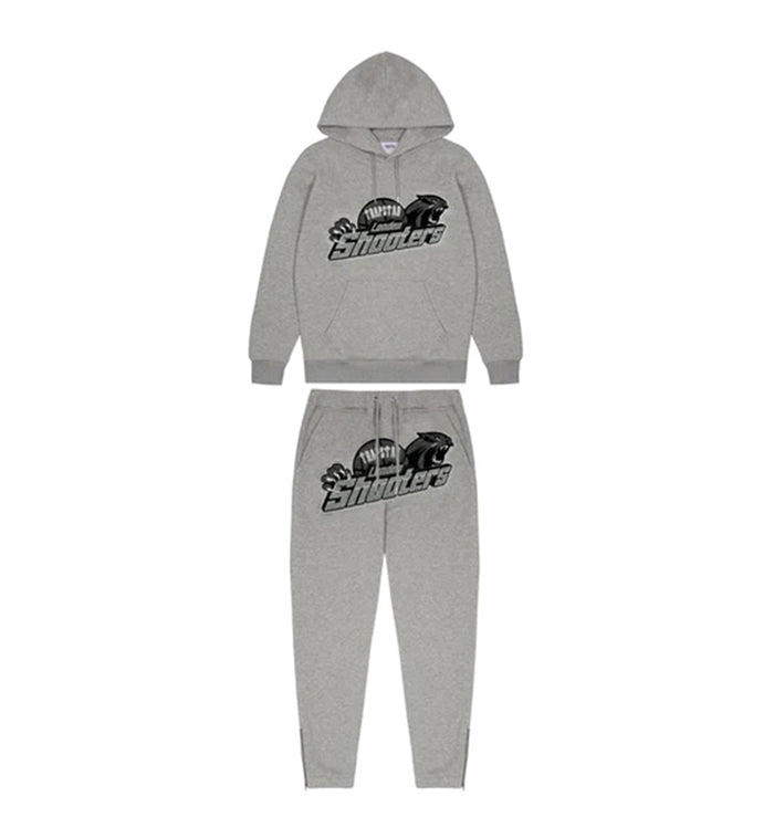 Trapstar London Shooters Hooded Tracksuit Grey Monochrome Edition *PRE ORDER*